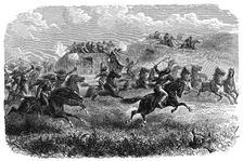Mail coach attacked by Native American Indians, 1867