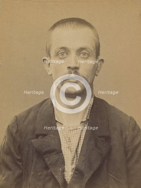 Maillabuau. Auguste, Léon. 30 ans, né le 23/8/93 à Paris Vle. Anarchiste. 2/7/94., 1894. Creator: Alphonse Bertillon.