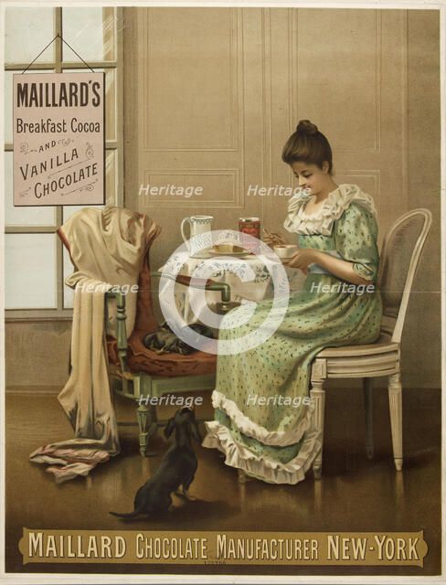 Maillard's breakfast cocoa and vanilla chocolate. Maillard chocolate manufacturer New-York,1889-1891 Creator: Anonymous.