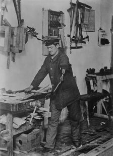 Maimed German at work, between c1915 and 1918. Creator: Bain News Service