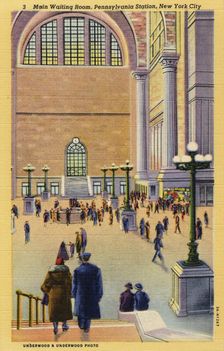 Main waiting room, Pennsylvania Station, New York City, New York, USA, 1933