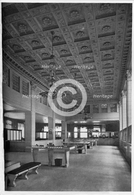 Main Banking Room, Security Bank of Chicago, Illinois, 1926. Artist: Unknown.