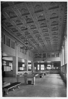 Main Banking Room, Security Bank of Chicago, Illinois, 1926