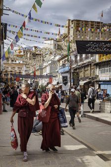 Main Bazaar Road, Leh, Ladakh, India, 2023. Creator: Peter Thompson