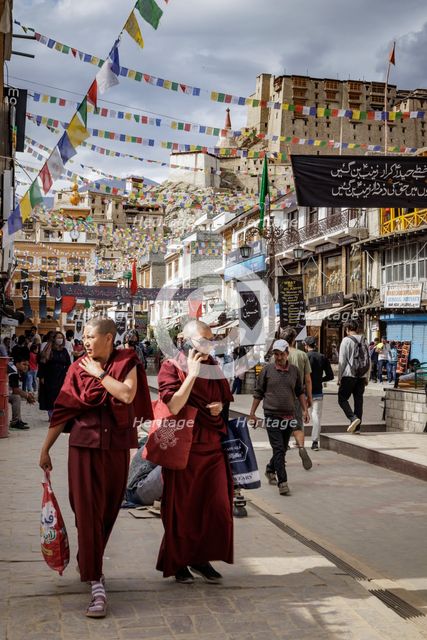 Main Bazaar Road, Leh, Ladakh, India, 2023. Creator: Peter Thompson.