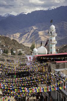 Main Bazaar Road, Leh, Ladakh, India, 2023. Creator: Peter Thompson