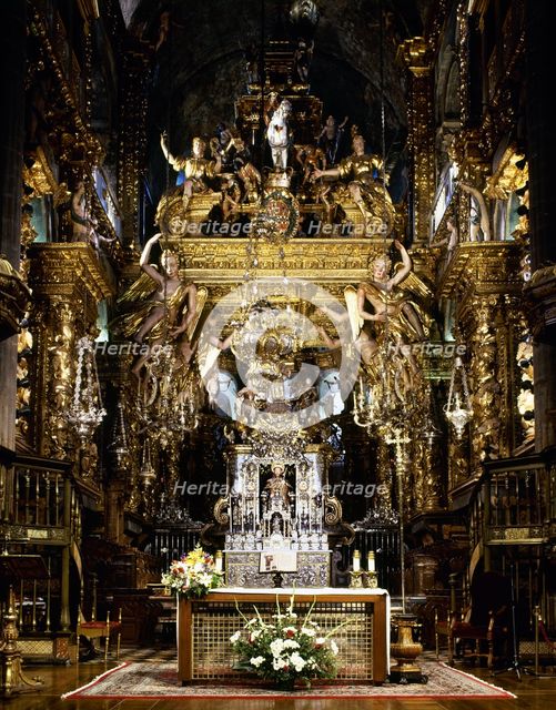 Main Chapel, Cathedral of Santiago, Santiago de Compostela, Galicia, Spain, 2008.  Creator: LTL.