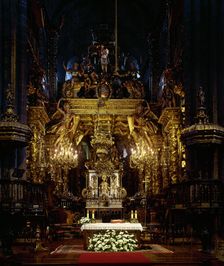 Main Chapel, Cathedral of Santiago, Santiago de Compostela, Galicia, Spain, 2008. Creator: LTL