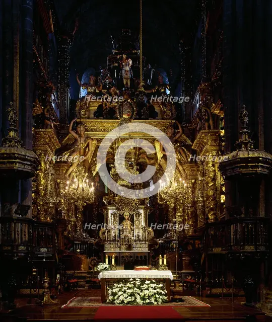 Main Chapel, Cathedral of Santiago, Santiago de Compostela, Galicia, Spain, 2008.  Creator: LTL.