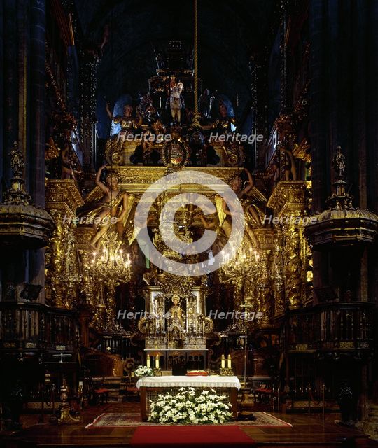 Main Chapel, Cathedral of Santiago, Santiago de Compostela, Galicia, Spain, 2008.  Creator: LTL.