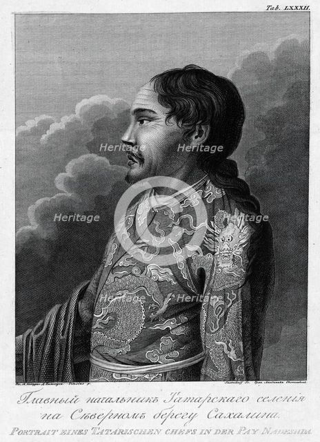 Main Chief of the Tatar Settlement on the Northern Shore of Sakhalin Island, 1813. Creator: Jegor Skotnikoff.