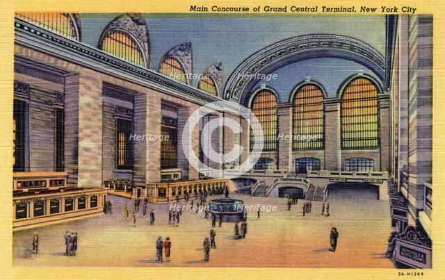 Main Concourse of Grand Central Terminal, New York, 1933. Artist: Unknown