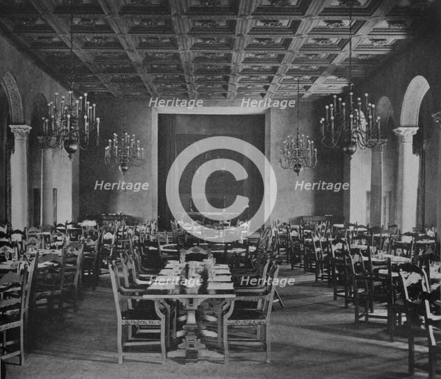 Main dining room, University Club Building, Los Angeles, California, 1923. Artist: Unknown.