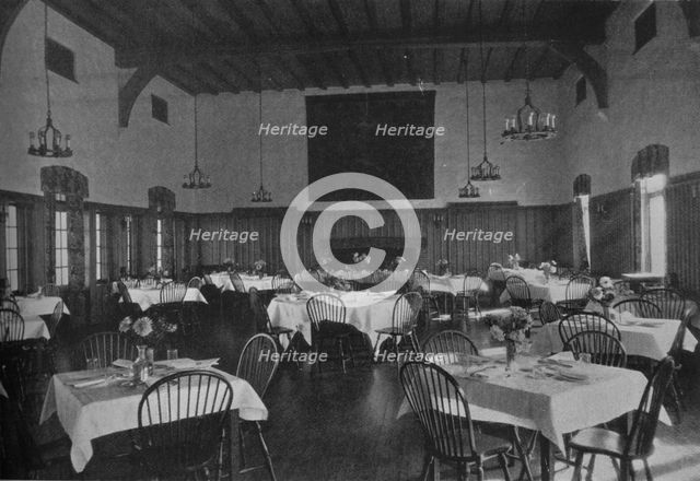 Main dining room, Plainfield Country Club, Planfield, New Jersey, 1925. Artist: Unknown.