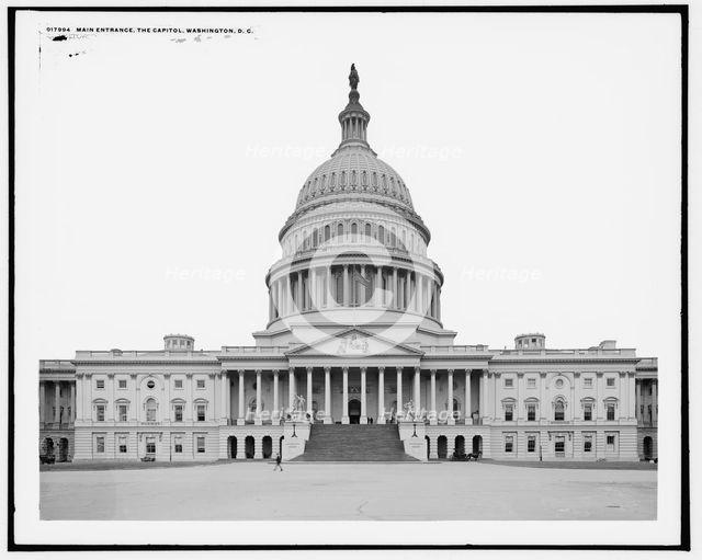 Main entrance, the Capitol, Washington, D.C., between 1900 and 1906. Creator: Unknown.