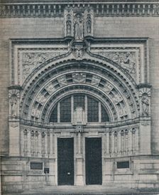 Main Entrance, Victoria and Albert Museum, With Sculpture by Alfred Drury c1909. Creator: Unknown