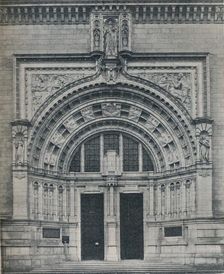 Main Entrance, Victoria and Albert Museum, With Sculpture by Alfred Drury c1909. Creator: Unknown