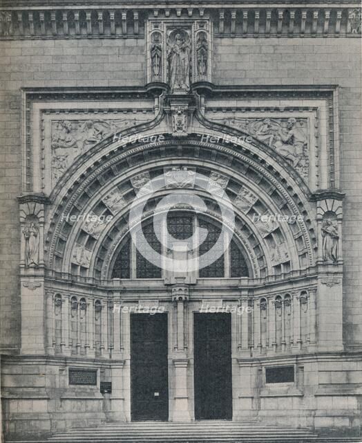 'Main Entrance, Victoria and Albert Museum, With Sculpture by Alfred Drury', c1909. Creator: Unknown.