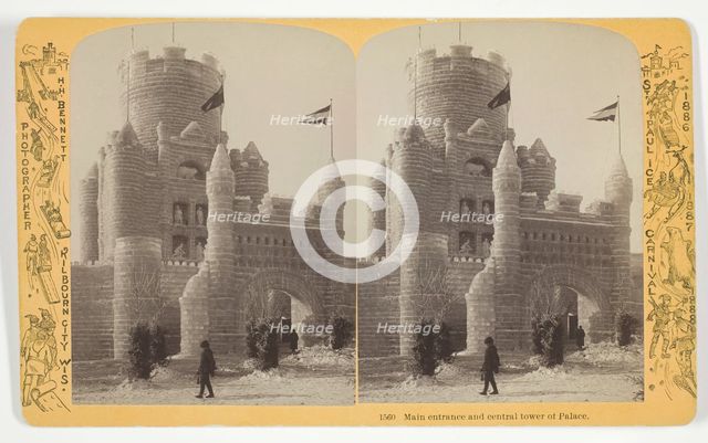 Main entrance and central tower of Palace, 1886/88. Creator: Henry Hamilton Bennett.