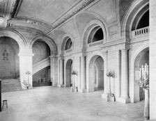 Main entrance hall, the New York Public Library, c.between 1910 and 1920. Creator: Unknown