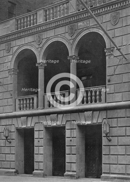 Main entrance of the Fraternity Clubs Building, New York City, 1924. Artist: Unknown.