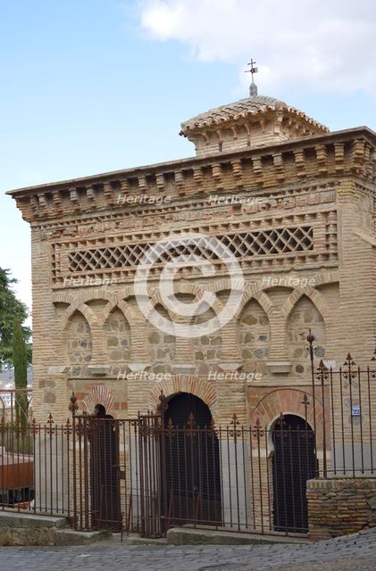 Main facade, facing west, Cristo de la Luz Shrine, Toledo, Castille-La Mancha, Spain, 2022.  Creator: LTL.