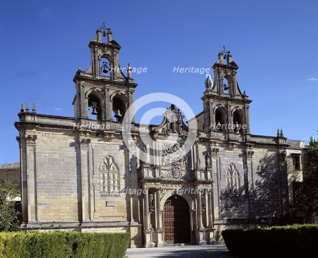 Main façade of Santa Maria de los Reales Alcazares in Ubeda, 17th century.