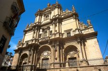 Main facade of the Ex-collegiate church of San Patricio, Lorca, Murcia, Spain, 2008. Creator: LTL