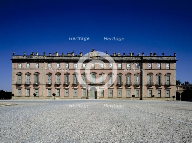 Main façade of the Royal Palace of Riofrio (Segovia), built by order of Queen Elizabeth Farnese i…