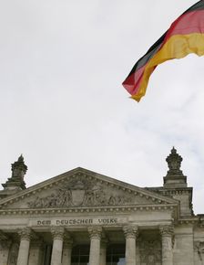 Main façade, Reichstag Building, Berlin, Germany, 2025. Creator: LTL
