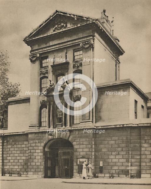 'Main Gate of St. Bartholomew's, London's Eldest Hospital', c1935. Creator: Donald McLeish.
