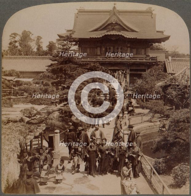 'Main gateaway to Shinto Temple, Kameido, Tokyo, Japan', 1904.  Artist: Unknown.