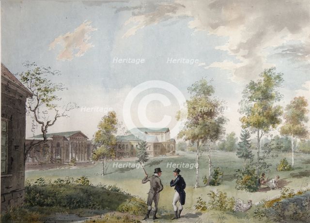 Main house of the Urban Estate of Count Alexei Kirillovich Razumovsky in Moscow, Early 1800s. Artist: Ivanov, Ivan Alexeyevich (1779-1848)