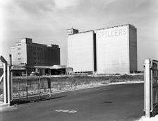 Main mill buildings at Spillers Animal Foods, Gainsborough, Lincolnshire, 1965. Creator: Michael Walters