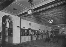 Main office adjoining the entrance lobby, Roosevelt Hotel, New York City, 1924