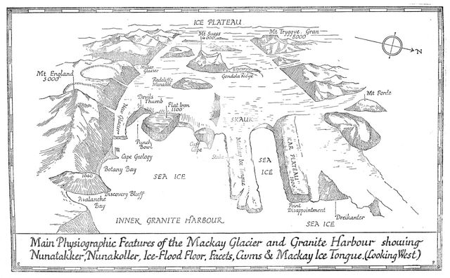 'Main Physiographic Features of the Mackay Glacier and Granite Harbour', 1913. Artist: Unknown.