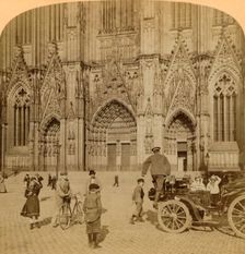Main portal and elaborately ornamented façade, Cathedral, Cologne, Germany 1902. Creator: Underwood & Underwood