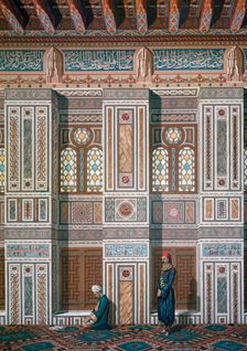 Main Room, Mosque of Ahmed el-Bordeyny 19th century. Artist: Emile Prisse D'Avennes