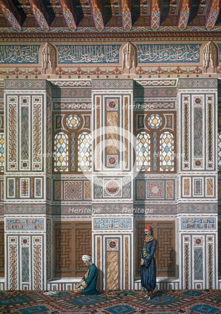 'Main Room, Mosque of Ahmed el-Bordeyny', 19th century. Artist: Emile Prisse D'Avennes
