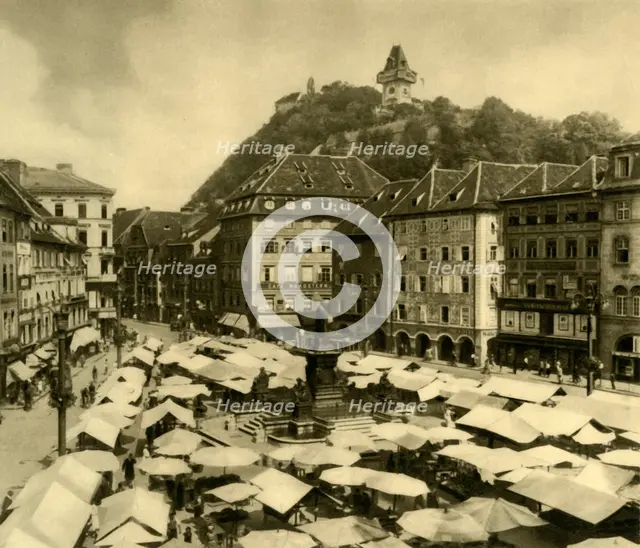 Main Square, Graz, Styria, Austria, c1935.  Creator: Unknown.