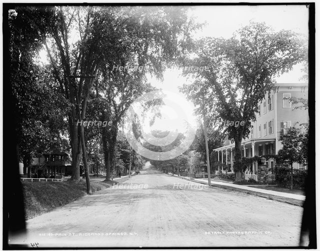 Main St., Richmond [sic] Springs, N.Y., between 1890 and 1901. Creator: Unknown.