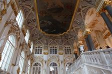 Main staircase of the Winter Palace, Hermitage Museum, St Petersburg, Russia. Creator: Sheldon Marshall