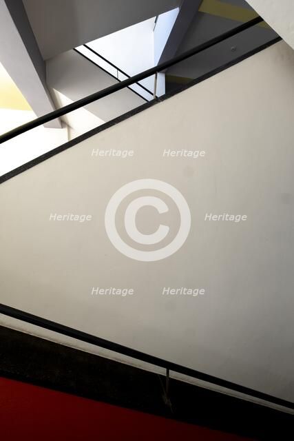 Main staircase. The Bauhaus building, Dessau, Germany, 2018.  Artist: Alan John Ainsworth.