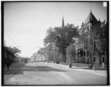 Main Street and Court House, Northampton, Mass., c1907. Creator: Unknown