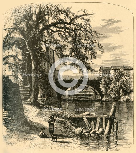 'Main-Street Bridge, Hartford', 1874.  Creator: John J. Harley.