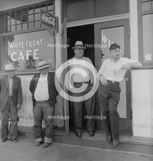 Main street, Gibson, California, 1938. Creator: Dorothea Lange.