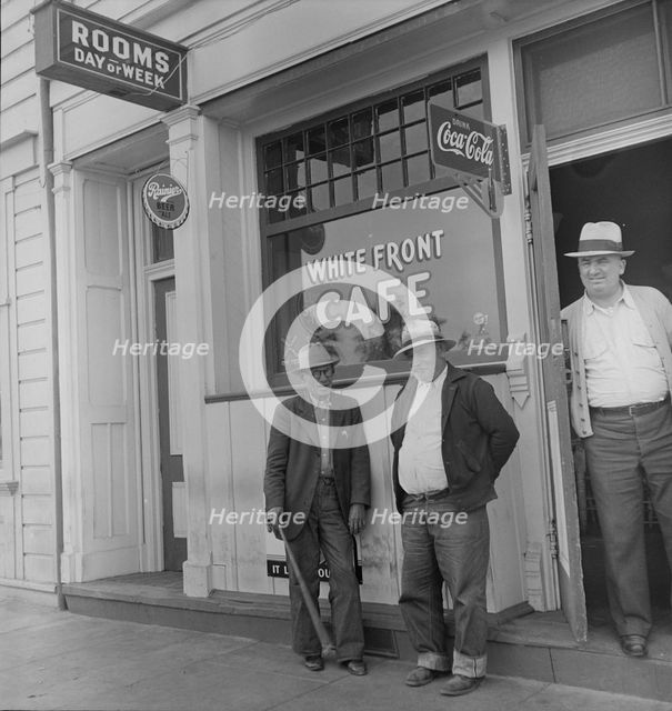 Main street, Gibson, California, 1938. Creator: Dorothea Lange.