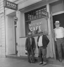 Main street, Gibson, California, 1938. Creator: Dorothea Lange