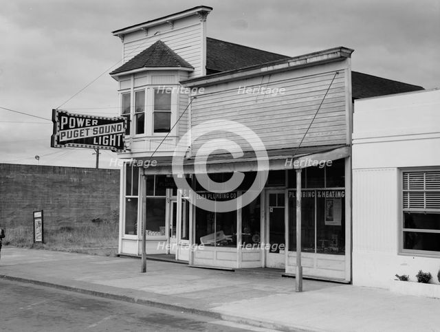 Main street, Elma,  Grays Harbor country, Western Washington, 1939. Creator: Dorothea Lange.