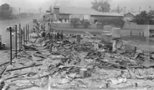 Main Street Fire Damage, Toogoolawah, Queensland, 1926. Creator: Jack Bain